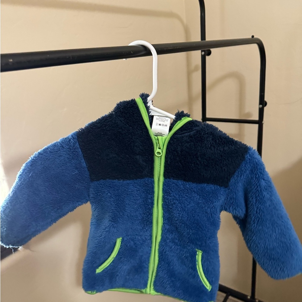 Cozy Blue and Green Kids Sweater